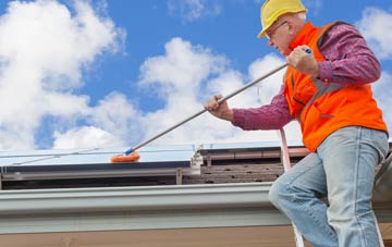 Locking soft wash roof cleaning